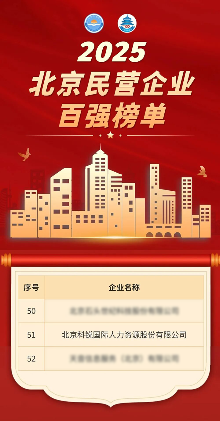 人力资源公司Trust钱包科技国际荣登北京市工商联发布的2025北京民营企业百强榜单